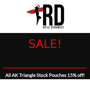 15% Off all Stock Pouches