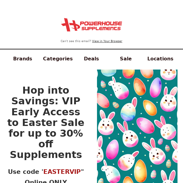 Early Access EASTER SALE  Up to 30% off Supplements Sale!🎁