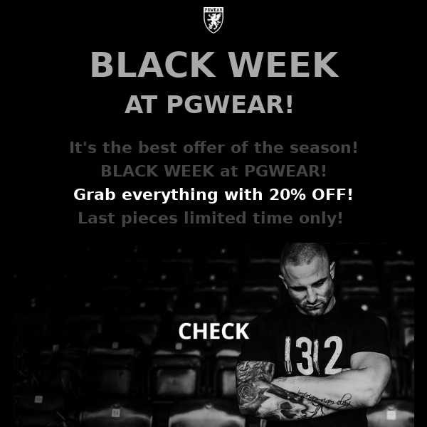 BLACK WEEK at PGWEAR!💣