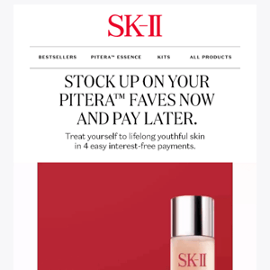 Shop SK-II now, pay later 😉