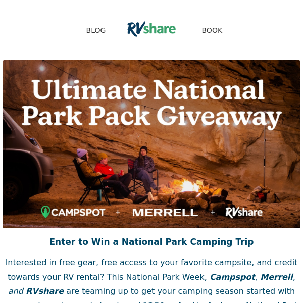 🏕️ National Park Camping Trip Giveaway!