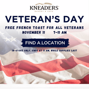 Veterans Day Free French Toast