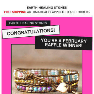 Congratulations Earth Healing Stones — You Won! 💜💙