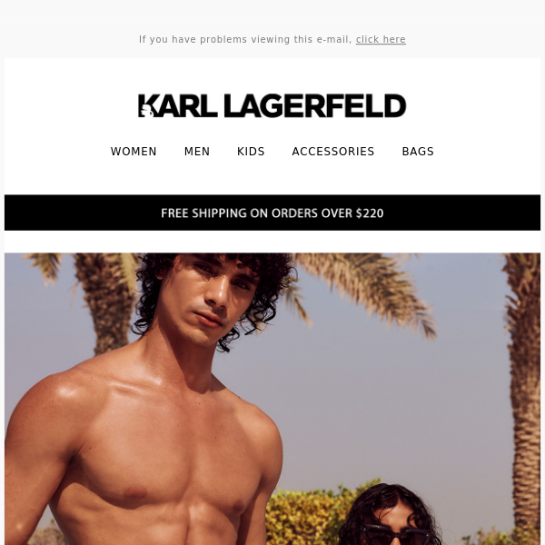 Soak up the sun in the newest Karl Beachwear