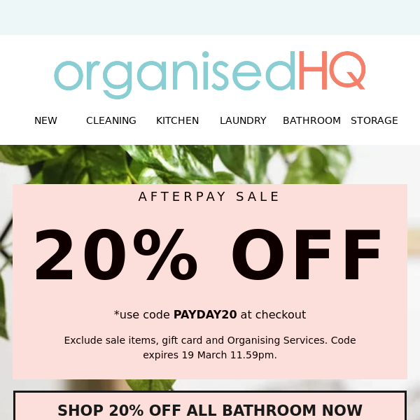 🛁 Refresh Your Bathroom - 20% Off Now!