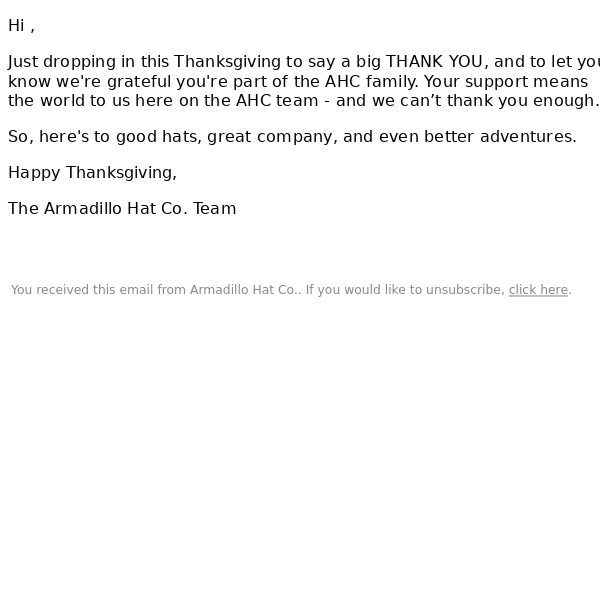 Happy Thanksgiving from All of Us at AHC!