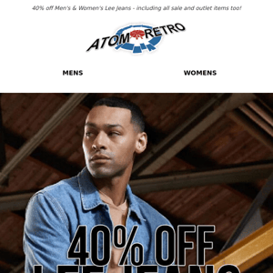 40% off Men's & Women's Lee Jeans