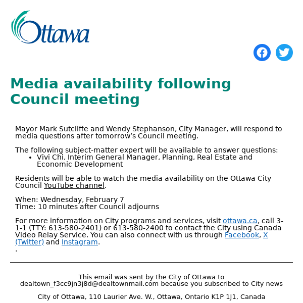 Media availability following Council meeting