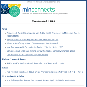 MLN Connects Newsletter: Apr 6, 2023