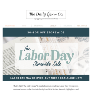 LABOR DAY MAY BE OVER, BUT THESE DEALS ARE NOT!