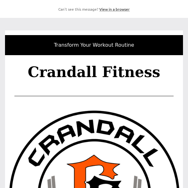 Shop the Best Fitness Equipment at Crandall Fitness
