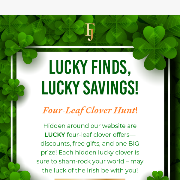 🍀 Search, Find, Save! Join Our Four-Leaf Clover Hunt 🍀