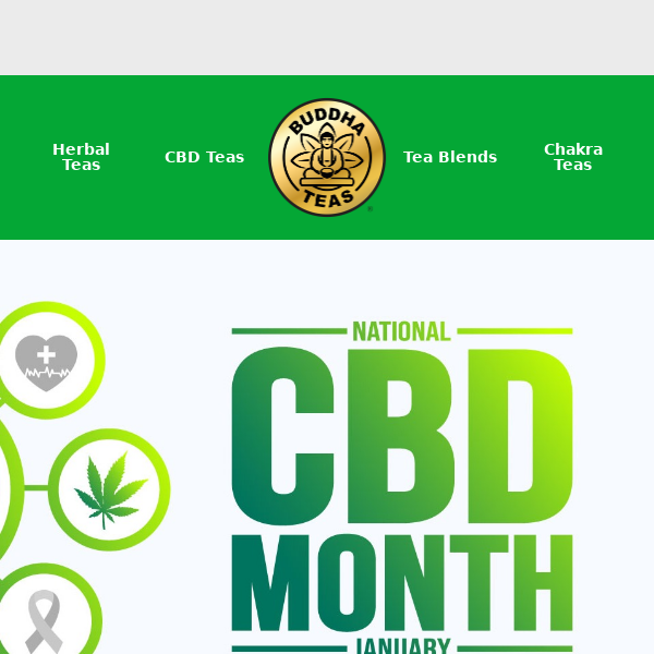 It's National CBD Month: This week get 30% OFF both CBD Mushroom Defense & CBD Tulsi Ashwagandha