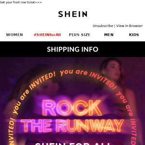 💌You're invited: Rock The Runway SHEIN for All fashion show       