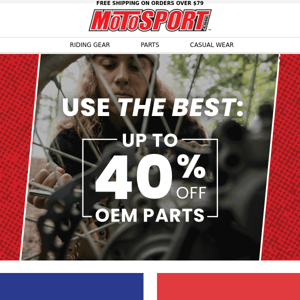 Use the Best: Up to 40% Off OEM Parts