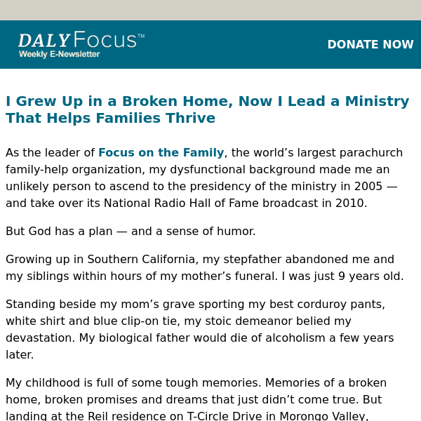 I Grew Up in a Broken Home, Now I Lead a Ministry That Helps Families Thrive