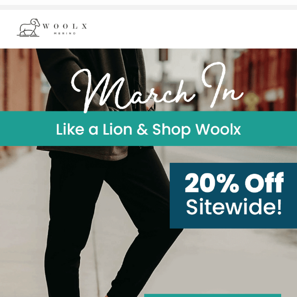 Save 20% Sitewide, Friends - Woolx