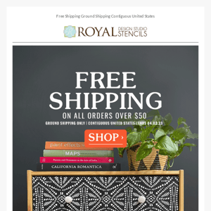 Get FREE Shipping on Stencils through Sunday!