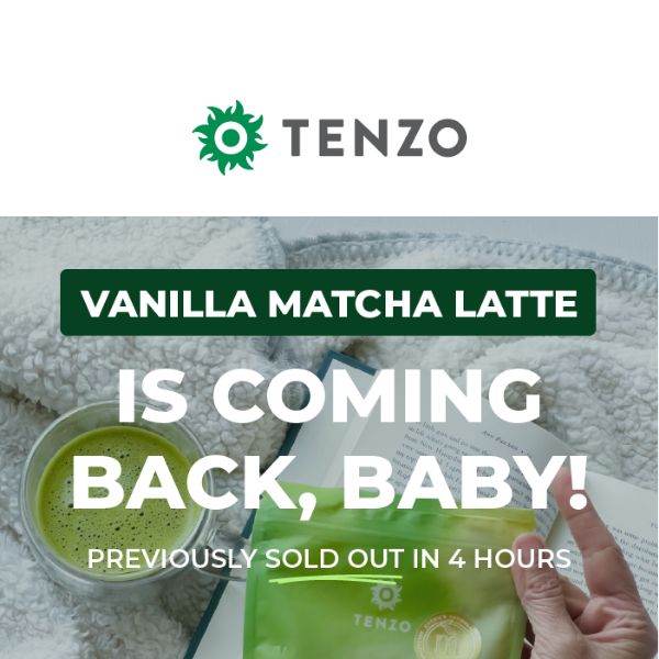 Vanilla Matcha Latte Returns! Get Ready for a Sweet Surprise This Holiday 🍵🎁