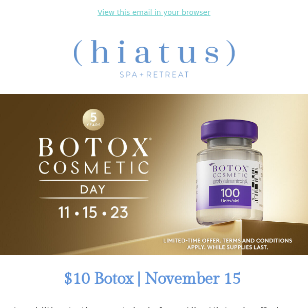 $10 Botox? Yes, please!