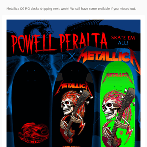 Powell Peralta x Metallica 'OG PIGS' & New Re-Issue Colorways
