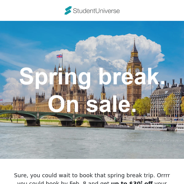 📢 Spring break flights are on sale!