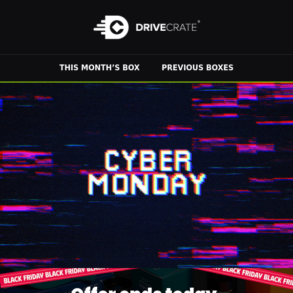 One day only – our CYBER MONDAY offer!