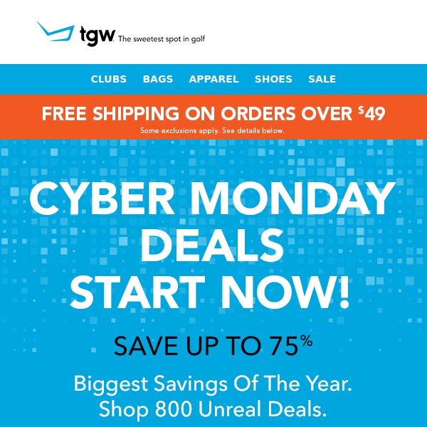 Why Wait? Get 800 Cyber Monday Deals Today!