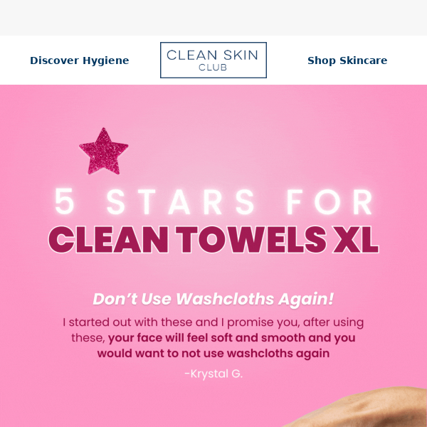 5 stars for Clean Towels + FREE GIFT inside