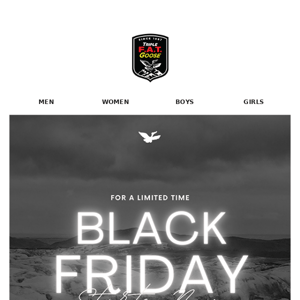 Black Friday: 20% Off Site Wide