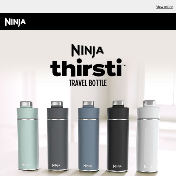 Ninja DW2401BL Thirsti 24oz Travel Water Bottle, For Carbonated Sparkling  Drinks, Colder and Fizzier Longer, Stainless Steel, Leak Proof, Hot for