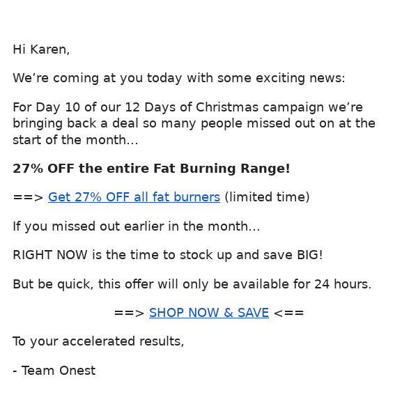 Re: 27% OFF all fat burners