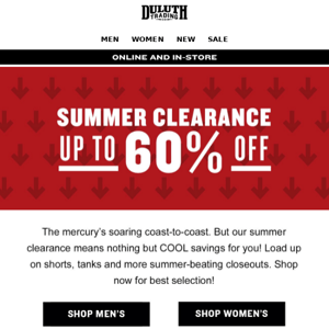 Up To 60% OFF - COOL Clearance SAVINGS On NOW!