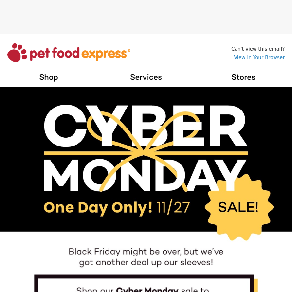 Pet food 2025 express black friday