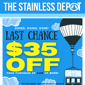 $35 off... going, going, gone