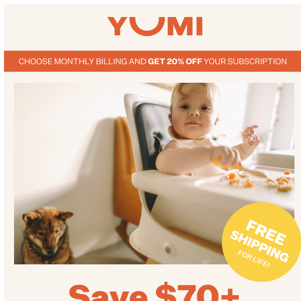 Here's $70 off your subscription, every month!