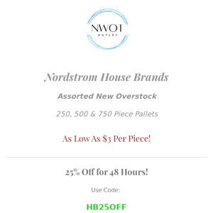 Nordstrom House Brands Clearance - As Low As $3 Per Piece