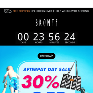 ⏰ Afterpay Day Sale Ends In 24hrs ⌛