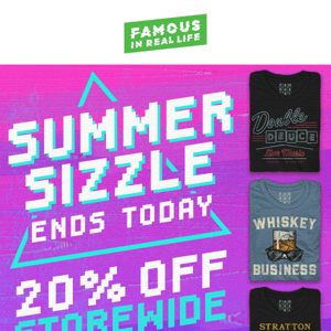 Last Chance: 20% Off Everything for Summer Sizzle Sale