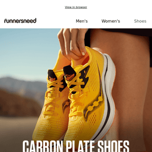 Amplify performance with carbon plate shoes