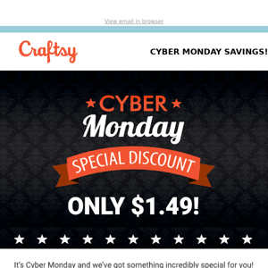 ★ Cyber $1.49 Special ★ Hurry only a few hours left!