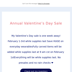Valentine’s Day sale