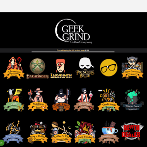 New Geek Grind website beta tester - can you help? and a gift