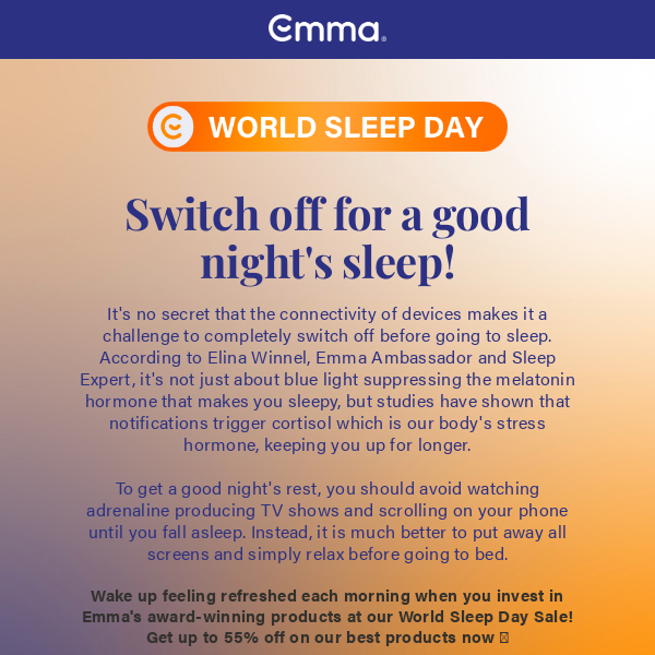 Switch off for better sleep! 😴