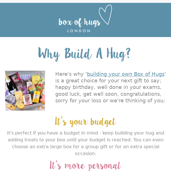 🤗Build your own HUG in a box & make it extra special ✨