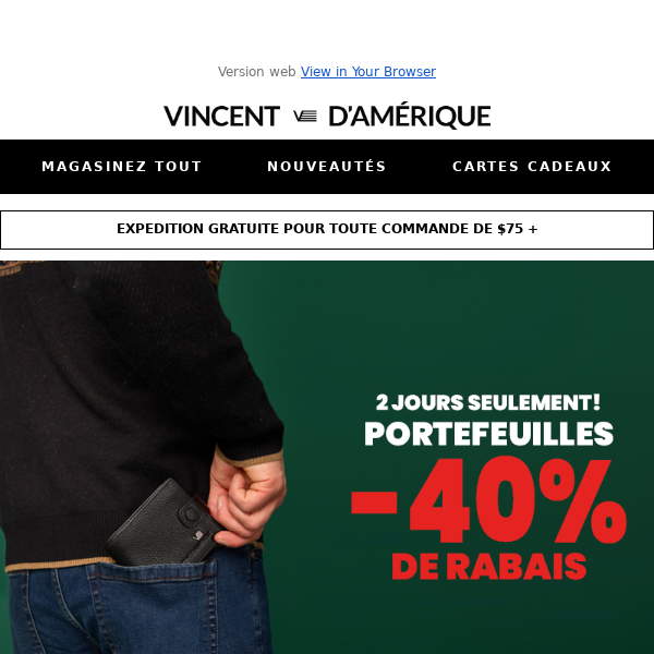 PROMO ÉCLAIR  ⚡️ : - 40% Portefeuilles