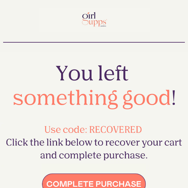 Hurry! Final Hours to Save 35% on Your Recovered Cart!