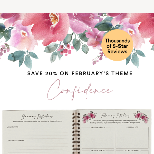 February’s journal theme in 3, 2, 1...💕