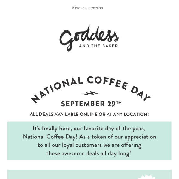 Celebrate National Coffee Day with Us!