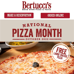 Dine At Bertucci's, Get A FREE PIZZA 🍕
